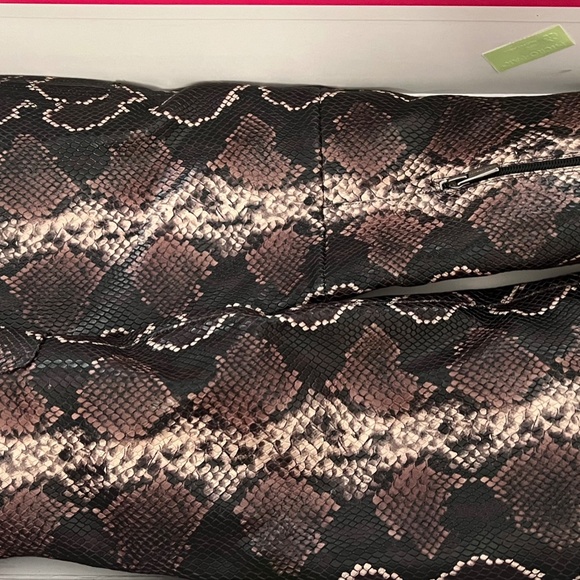 NEW Vince Camuto Nestel Snake Block Knee High Boots BLOCK HEEL MAUVE MULTI NIB - Picture 10 of 13